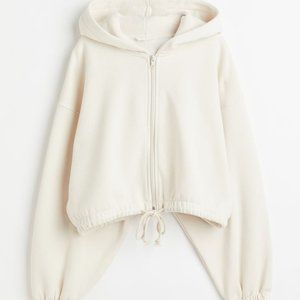 H&M Drawstring Cropped Hoodie